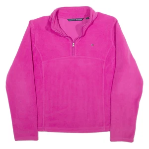 Tommy Hilfiger Damen Fleece Rosa 1/4 Reißverschluss XL - Bild 1 von 6