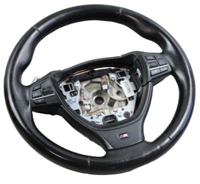 13-15 BMW F01 F02 740LI 750I 750LI 740I PADDLES M SPORT LEATHER STEERING WHEEL - Image 1 of 4