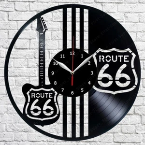 Route 66 Vinyl Record Wall Clock Decor Clock Home Fan Art 12'' 30cm Wanduhr 262 - Picture 1 of 11