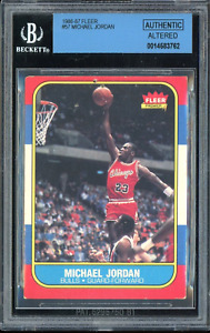 1986 Fleer Michael Jordan Rookie Card RC #57 - Certified BGS Authentic - Rare!