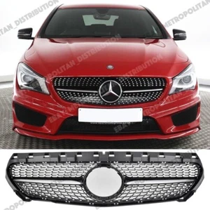 2013-17 pre-facelift Mercedes CLA GRILLE W117 X117 C117 AMG CLA45 Diamond BLACK - Picture 1 of 8