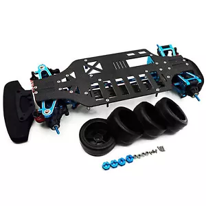For 1/10 TAMIYA 4WD TT01 TGS Touring Car Carbon Fiber Chassis Metal Shaft Frame - Picture 1 of 6