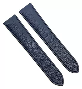 Authentic New Cartier 20mm x 18mm Blue Calfskin Leather Watch Strap KD6XJ348 OEM - Picture 1 of 7