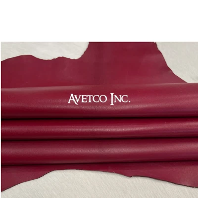 Premium Goatskin Nappa Soft Leather Cordova Red Goat Hide 2-3 oz Thickness 0.8mm - Image 1 of 4