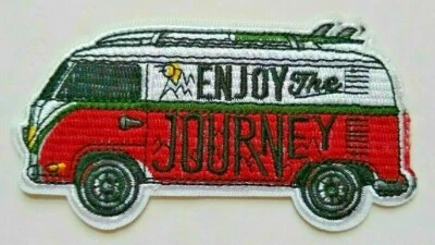 Journey Bus 4 1/4" x 2 1/4" Embroidered Iron On Patch - Image 1 of 2
