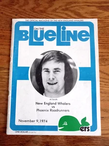 Vintage November 9, 1974 New England Whalers On The Blue Line Hockey Magazine - Picture 1 of 4