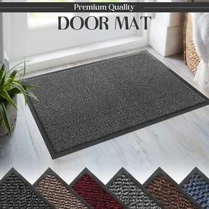 Door Mat Non Slip Large Indoor Entrance Rug Dirt Trapper Washable Barrier Mats - Picture 1 of 52