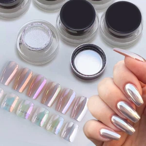 Espejo de uñas en polvo brillo cromo pigmento polvo decoración manicura arte metálico - Imagen 1 de 26