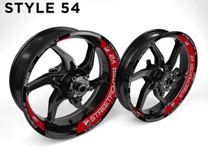 Ducati Streetfighter V2 Motorcycle Wheel Rim Wrap Stickers For 17 Inch Wheels - Picture 1 of 16