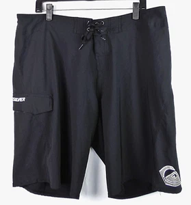 Pantalones cortos Quiksilver negros reciclados poliéster con logotipo elástico 38 - Imagen 1 de 2