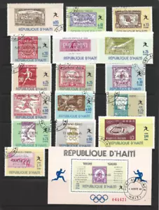 HAITI - 1969 Winners of Olympic Marathon + Miniature sheet - NICE USED SET - Picture 1 of 1