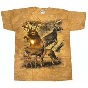 Camiseta Whitetail Deer Nature - Camiseta teñida e impresa a mano con imagen de vida silvestre - Imagen 1 de 3