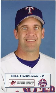 2001 Texas Rangers Dr. Pepper #13 Bill Haselman SGA Los Angeles Angels - Picture 1 of 1