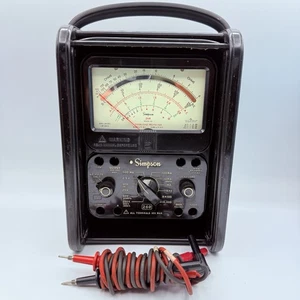 Simpson 260 Series 8P Meter Volt Ohm Multimeter With Roll Case Partially Tested - Picture 1 of 17