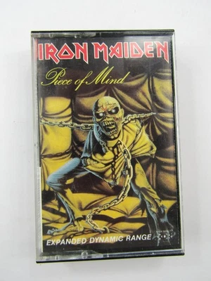 Iron Maiden Piece of Mind Cassette Tape 1983 EMI Records Heavy Metal Foto 1 de 4