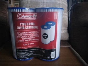 Coleman Type B/Type IV Pool Filter Cartridge 2-Pack Replacement New NIB Sealed - Picture 1 of 2