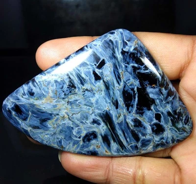 100% Natural Blue Pietersite Fancy Cabochon Gorgeous 222.10Cts. 60x 91x 06mm - Image 1 of 3