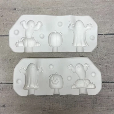 Molde de fundición de cerámica sin marca fantasmas de Halloween con calabaza Foto 1 de 4