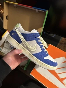 USED Size 10.5 - Nike Fly Streetwear x Dunk Pro SB Low Gardenia DQ5130-400 - Picture 1 of 7
