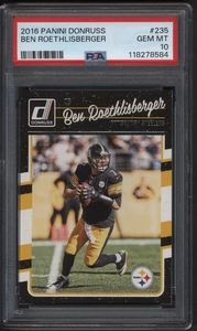 Tarjeta Panini Donruss Ben Roethlisberger 2016 PSA 10 gemas #235 Pittsburgh Steelers - Imagen 1 de 2