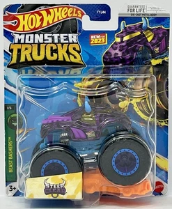 Hot Wheels Monster Jam Steer Clear Purple Beast Bashers 1:64 Package Damaged - Picture 1 of 5