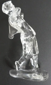 WATERFORD CRYSTAL MALE MAN GOLFER 6.5" STATUE ART GLASS SEAHORSE MARK EUC NO BOX - Picture 1 of 7