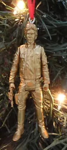 Star Wars HAN SOLO Custom Gold Christmas Ornament - Picture 1 of 1