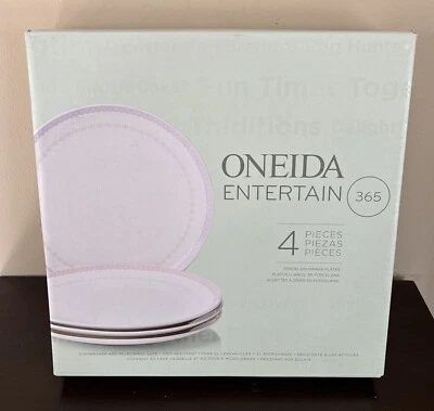 ¡Nuevo!  Juego de 4 platos de cena Oneida Bunny Hop 898192 Foto 1 de 4