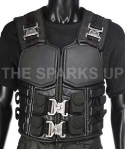 Chaleco de cuero real Blade Wesley Snipes estilo película para hombre MISMA hebilla - Imagen 1 de 3