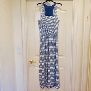 Michael Stars Racerback Maxi Dress Women's Size Medium Abbot Kinney Stripe VGUC  - Picture 1 of 5