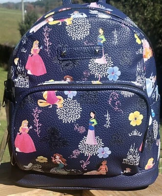 Disney Mini Mochila Cenicienta Mulan Aurora Ariel Rapunzel Moana No Loungefly Foto 1 de 4
