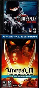 Rainbow Six Rogue Spear Black Thorn & Unreal II The Awakening XMP PC New XP - Picture 1 of 2