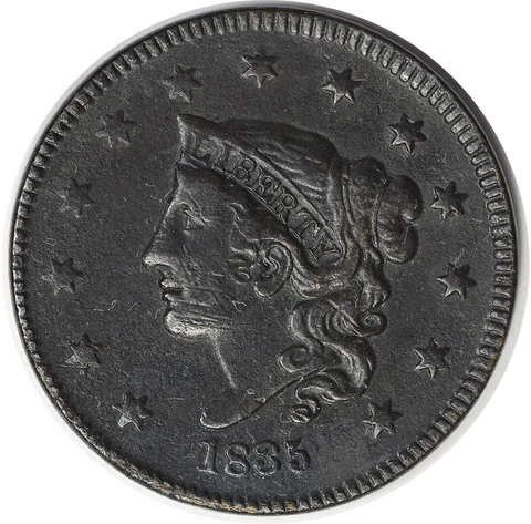 1835 Large Cent VF Uncertified #232 Cover