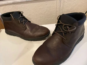 Timberland Men’s Size 10 Graydon Mid Chukka Dark Brown Leather Boots Shoes Used - Picture 1 of 10