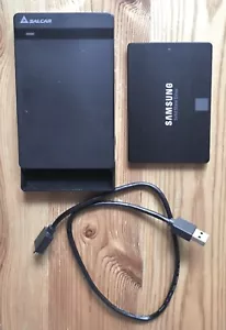 Externe Samsung Festplatte SSD 250 GB 860 EVO 2,5 Zoll SATA 3 mit Gehäuse - Bild 1 von 5