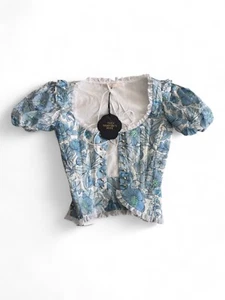 Brand New - The Vampires Wife - Blue Green Heidi Lace Corset - UK 8 - Picture 1 of 6