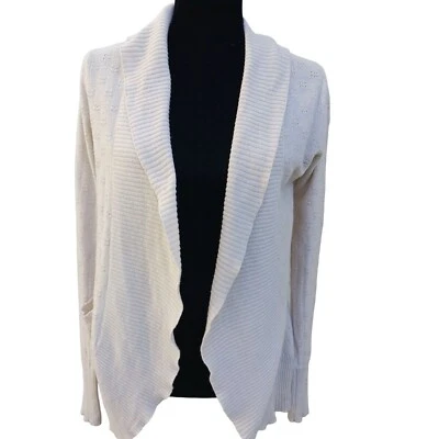 Кимчи синий женщин отверстие деталь легкий мягкий Sz маленький открытый кардиган карманы - Изображение 1 из 4