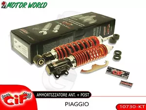 KIT AMMORTIZZATORE ANTERIORE + POSTERIORE ROSSO PIAGGIO VESPA ET4 125 150 2000 - Foto 1 di 1
