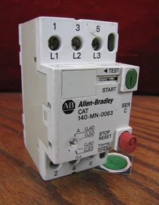 Allen Bradley Motor Starter 0.40 to 0.63a adjustable protector 140-MN-063 /C - Picture 1 of 6