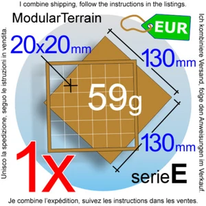 1x MDF Movement Tray 6x6 (E 0mm) 20mm Square Base War Hammer 40k Bandeja Socle - Imagen 1 de 7