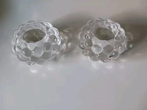 Godinger Shannon Honeycomb Lead Crystal Votive Holders With Tea Lights In Box - Picture 1 of 7