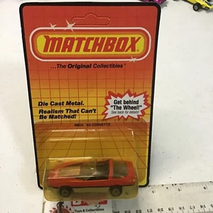 1983 MATCHBOX SUPERFAST MB#14 RED GRAY ‘14 CHEVROLET CORVETTE 1/64 MIP MACAO - Picture 1 of 5
