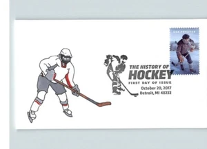 The History of HOCKEY, 2017 Hand Painted First Day of Issue, # 1 of 1 - Picture 1 of 1