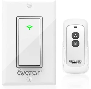 Smart Switch Aplicación de Voz y Control Remoto, Interruptor Google&Alexa Balancín de Un Polo - Imagen 1 de 9