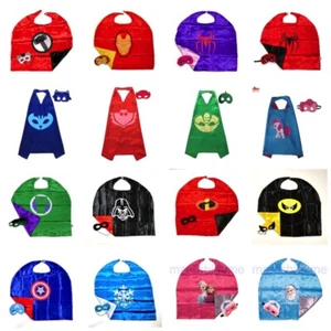 Superhero Cape and Mask for Kids Superhero Costume Cosplay Cloak Party Favor - Picture 1 of 40