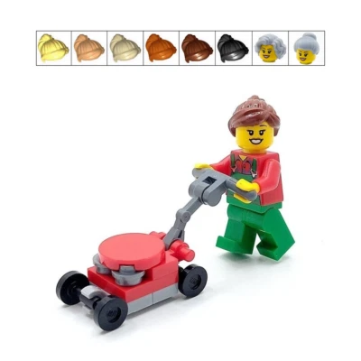 Genuine LEGO Gardening Gift Female Gardener Minifigure Lawn Mower Mothers Day - Image 1 of 4