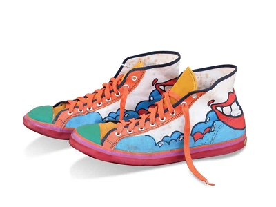 Zapatos de tenis Peter Max 1968 de caña alta originales de Randy Co. icónicos arte pop raros  Foto 1 de 4