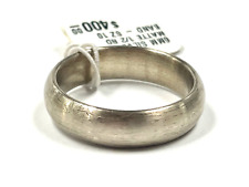 AG 800 HARD SILVER WEDDING BAND RING SZ 10 6mm 8.1g NEW OLD STOCK