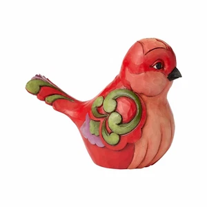 Jim Shore In Fine Feather - Red Floral Bird 4056963 - Picture 1 of 1