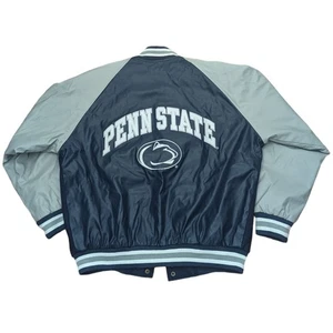 Steve Barrys Navy Blue Penn State Nittany Lions Varsity Jacket 50% Wool Medium M - Picture 1 of 9